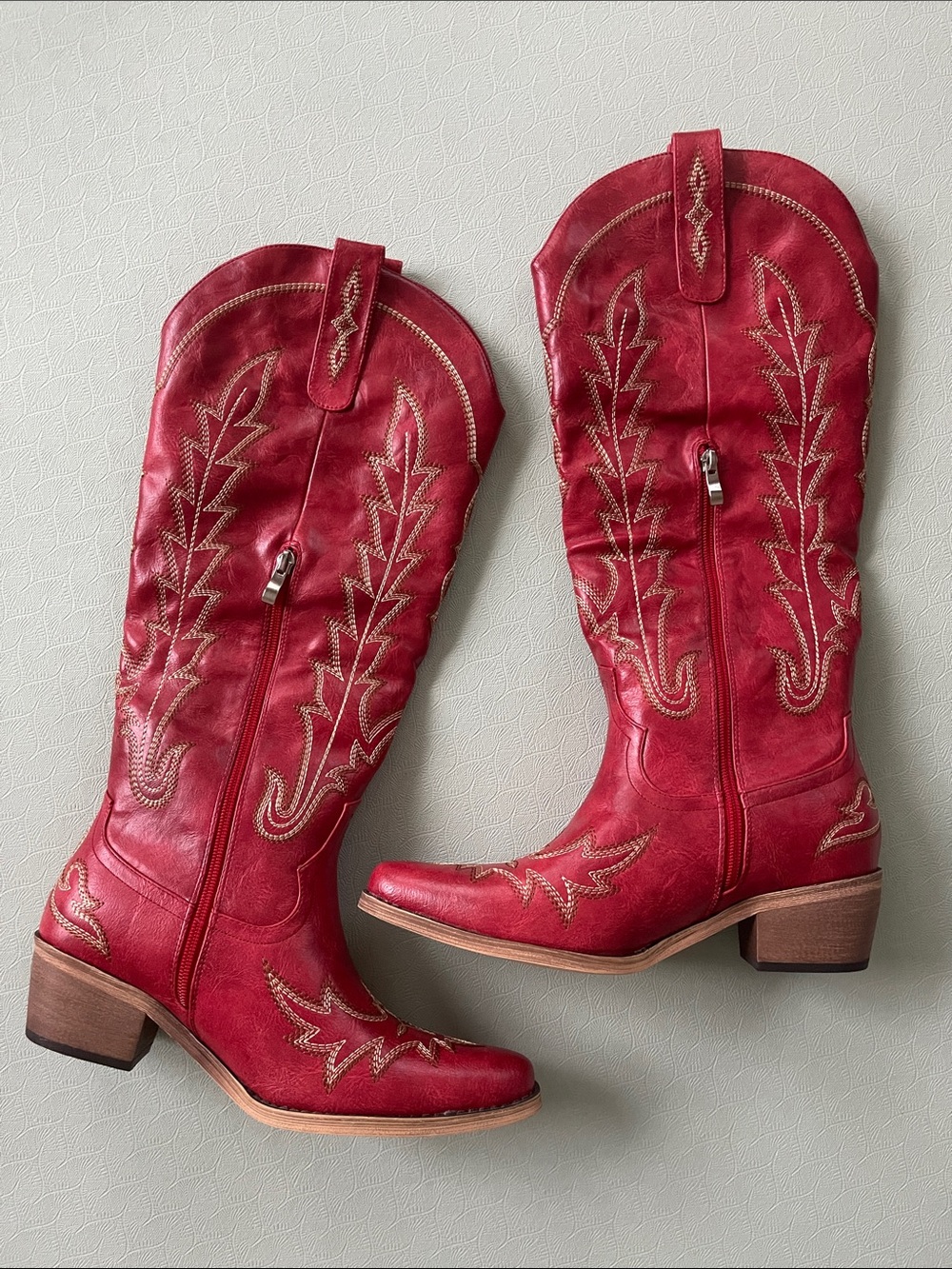 Rivalran Red Tall Western Cowgirl Boots **Price is Firm** Sz 9 - Picture 2 of 8